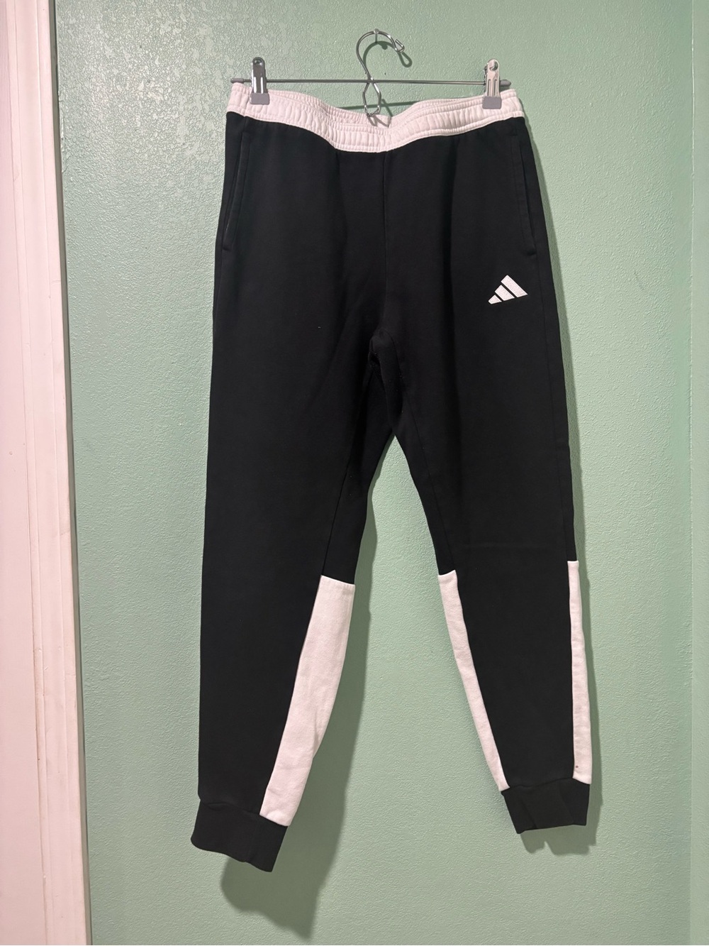 adidas Black and White Logo Joggers for Kids